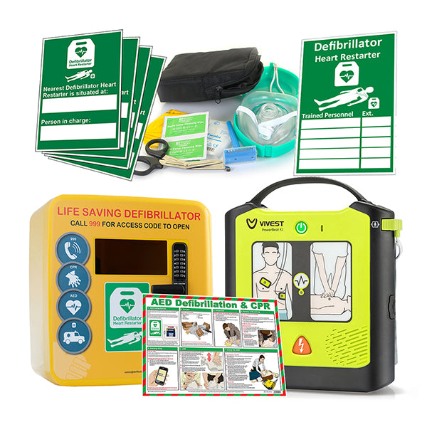 Vivest Power Beat Semi Automatic Defibrillator Outdoor Cabinet Package - - Customisable Defibrillators