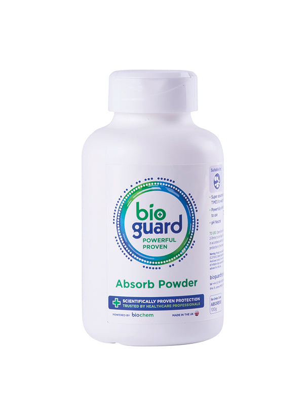 Bioguard Bioguard Absorb Powder G Shaker Tub Cm2302 - White 100G - Customisable Medical Clean Up