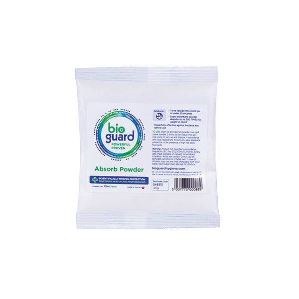 Bioguard Bioguard Absorb Powder Sachet G Cm2305 - White 40G - Customisable Medical Clean Up