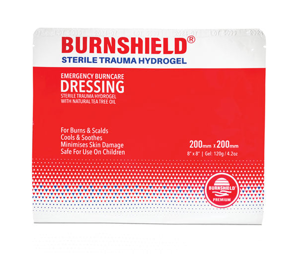 Burnshield Burnshield Sterile Trauma Hydrogel Dressing Mm X Mm Cm2333 - White Red 200MM X 200MM - Customisable Burns