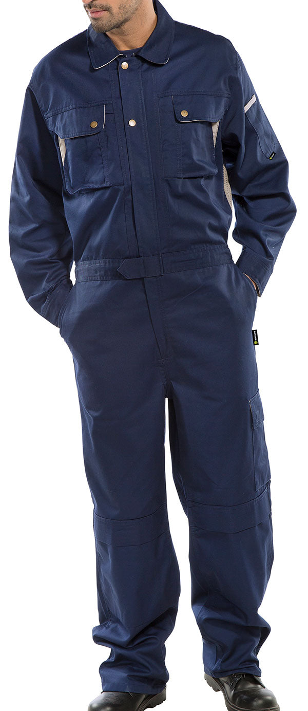 Beeswift Premium Boilersuit Cpc - Navy Blue - Customisable Boilersuits