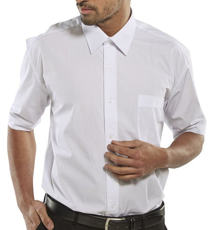 Beeswift Classic Shirt Short Sleeve Csss - White - Customisable Shirts
