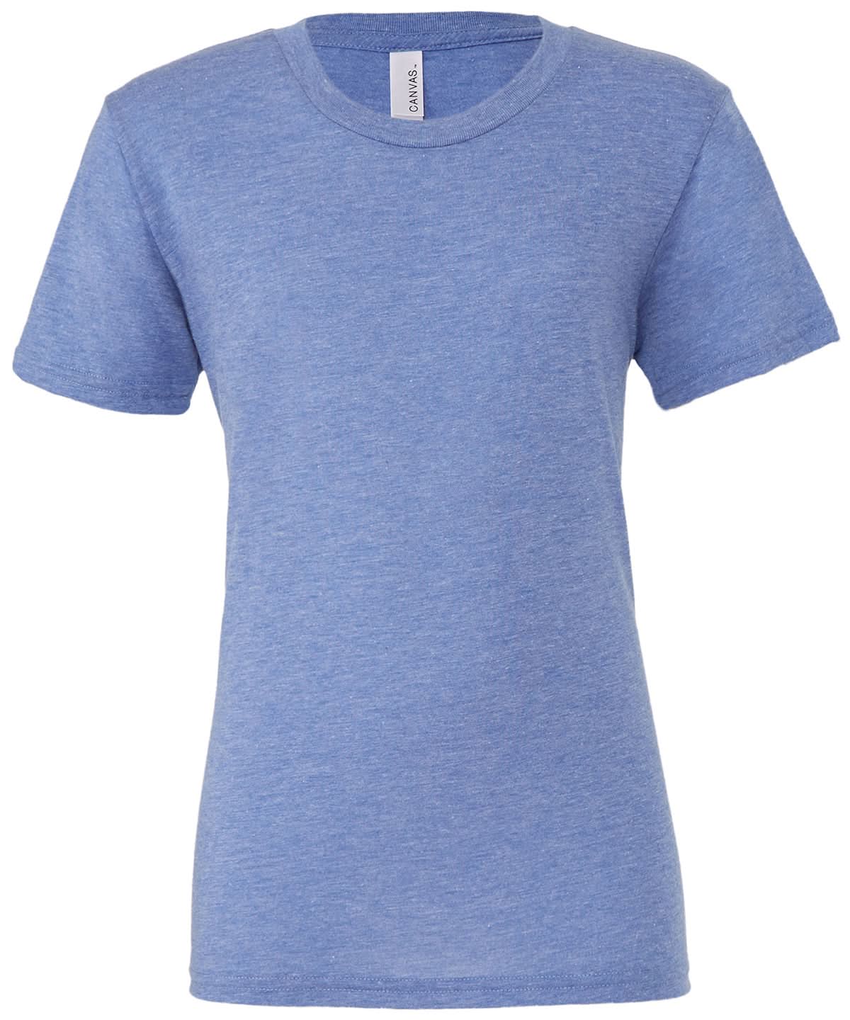 Bella Canvas Unisex triblend crew neck t shirt Blue Triblend CV003 - Blue Triblend - Customisable T-Shirt