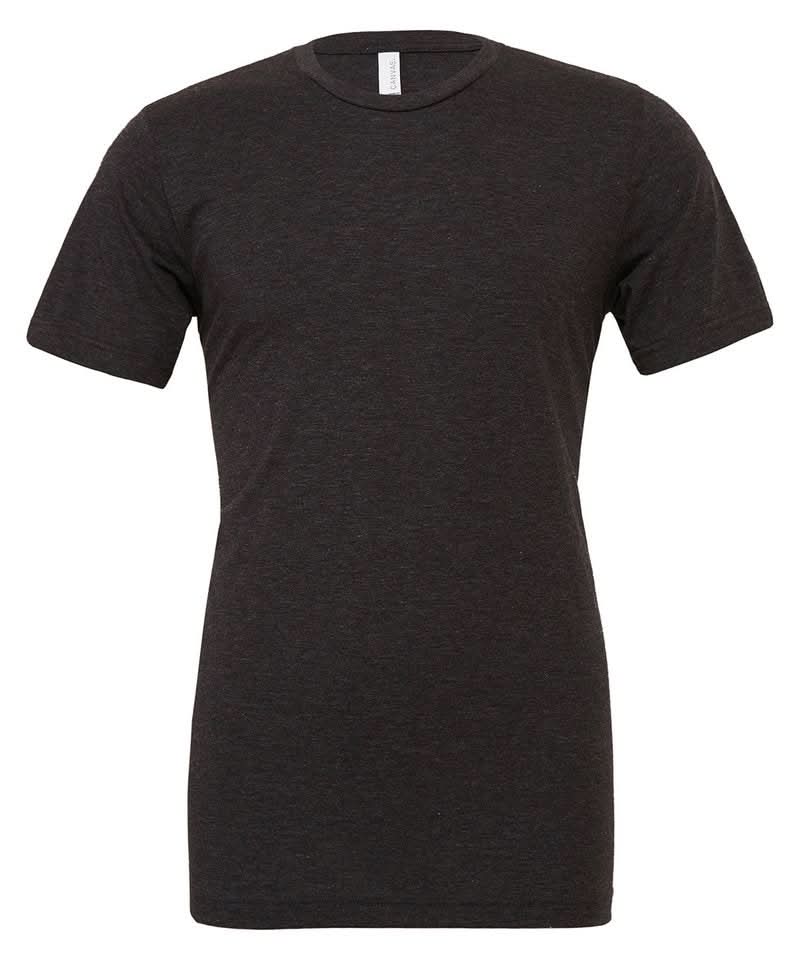 Bella Canvas Unisex triblend crew neck t shirt Charcoal Black Triblend CV003 - Charcoal-Black Triblend - Customisable T-Shirt