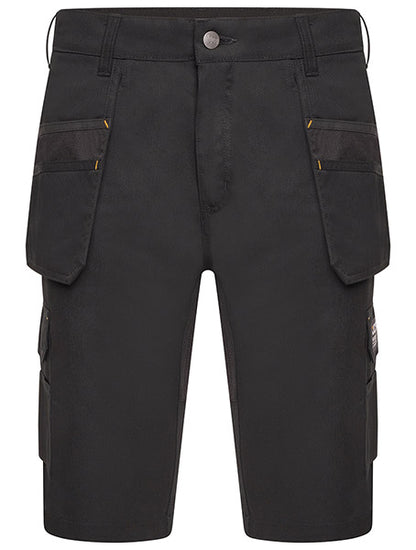 Jcb Workwear Trade Hybrid Stretch Holster Shorts D27 - Black - Customisable Shorts