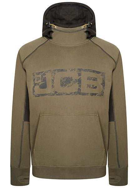 Jcb Workwear Horton Hoodie D Fx - Olive Green - Customisable Sweatshirts