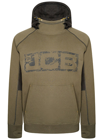 Jcb Workwear Horton Hoodie D Fx - Olive Green - Customisable Sweatshirts