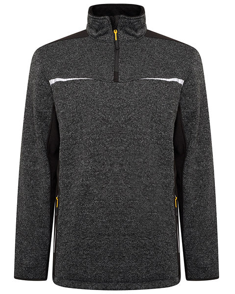 Jcb Workwear Trade Elmhurst Ii Quarter Zip Fleece Die - Grey - Customisable Fleeces
