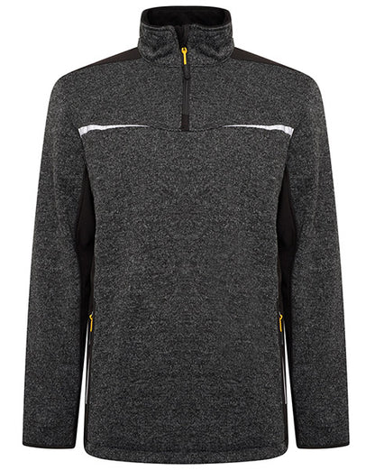 Jcb Workwear Trade Elmhurst Ii Quarter Zip Fleece Die - Grey - Customisable Fleeces