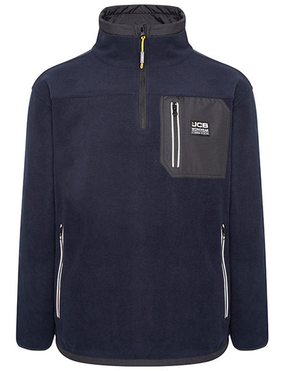 Jcb Workwear Trade Heavyweight Zip Tech Fleece Dk9 T - Navy Blue - Customisable Fleeces
