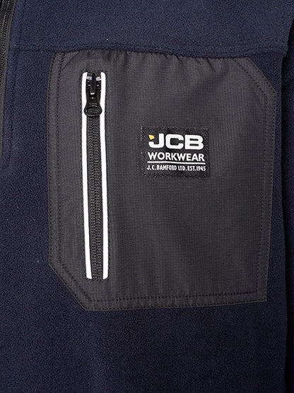 Jcb Workwear Trade Heavyweight Zip Tech Fleece Dk9 T - - Customisable Fleeces