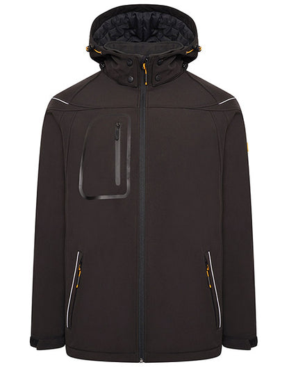 Jcb Workwear Trade Hooded Softshell Jacket D Ml - Black - Customisable Jacket