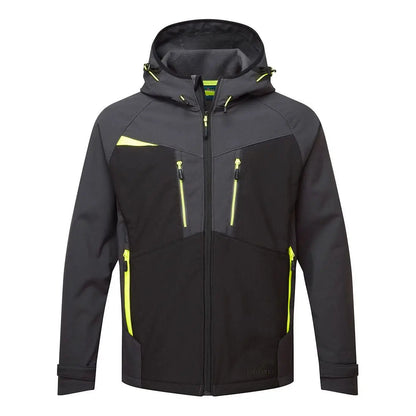 Dx4 Hooded Softshell (3 L) Dx474 - Metal Grey - Customisable Softshell Jackets