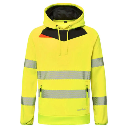Dx4 Hi Vis Overhead Hoodie Dx483 - Yellow Black - Customisable Hoodies