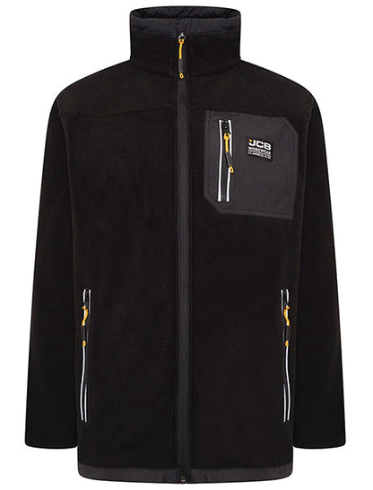Jcb Workwear Trade Fleece Full Zip Dy2 Q - Black - Customisable Fleeces