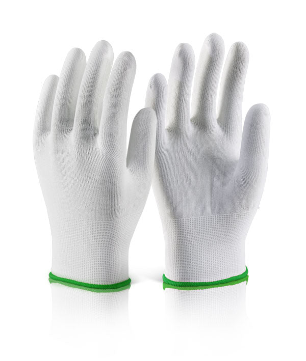 Beeswift Polyester Knitted Liner Gloves Ec11 - White XL - Customisable Polyester