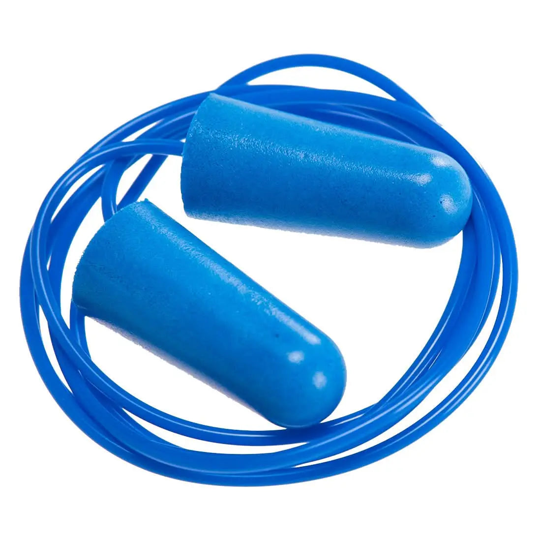 Detectable Corded Pu Ear Plugs (200 Pairs) - EP30 - Blue - Customisable Ear Plugs
