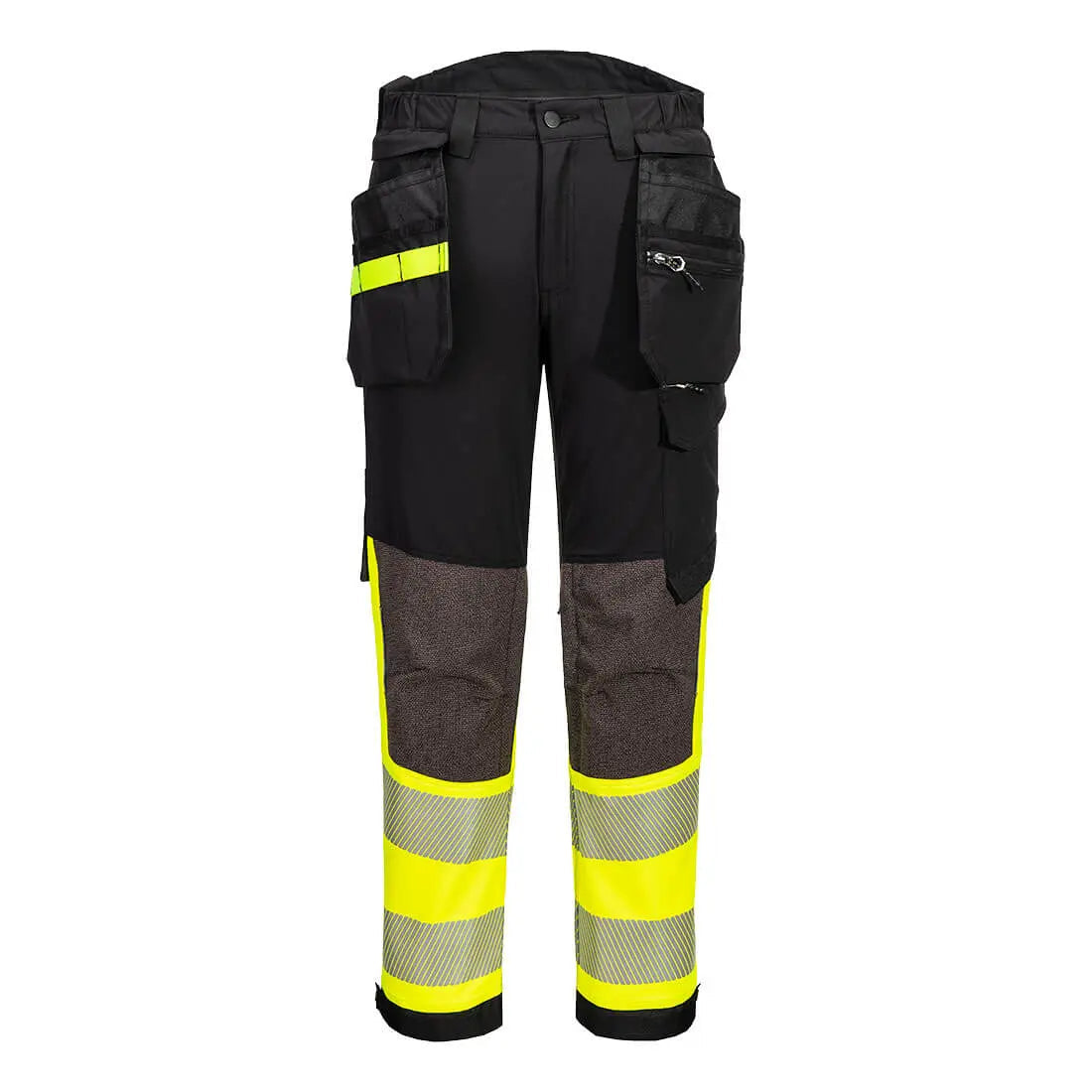 Ev4 Hi Vis Stretch Detachable Holster Class 1 Trousers Ev442 - Yellow - Customisable Clothing