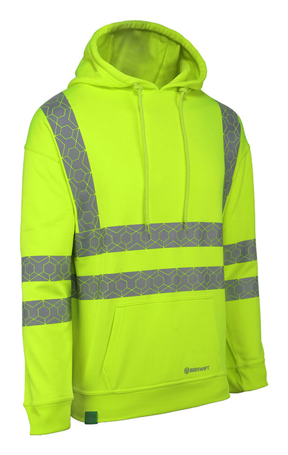 Envirowear Beeswift Envirowear Recyclable Hi Vis Hoodie Ewch - Saturn Yellow - Customisable Sweatshirts