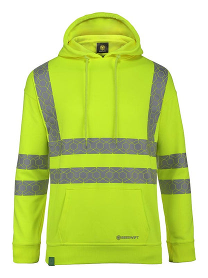 Envirowear Beeswift Envirowear Recyclable Hi Vis Hoodie Ewch - - Customisable Sweatshirts