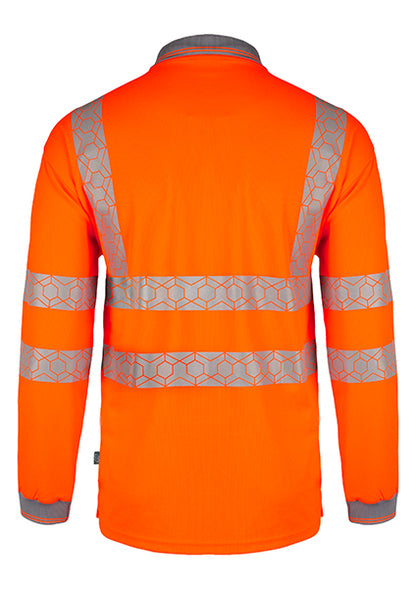 Envirowear Beeswift Envirowear Hi Vis Long Sleeve Recyclable Polo Shirt Ewcpkls - - Customisable Polo Shirts