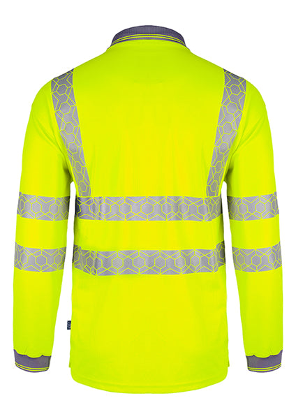 Envirowear Beeswift Envirowear Hi Vis Long Sleeve Recyclable Polo Shirt Ewcpkls - - Customisable Polo Shirts