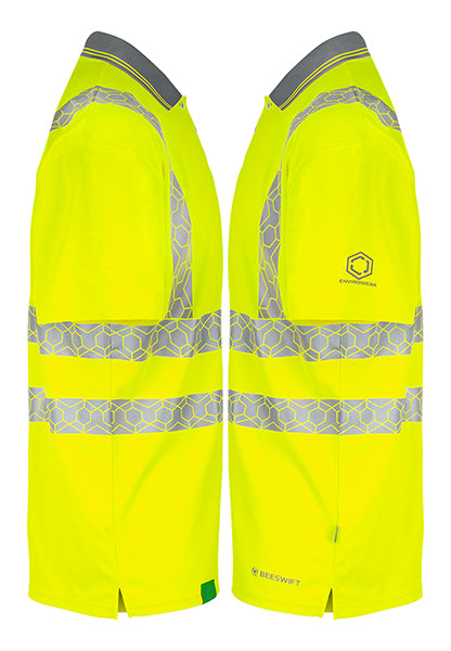 Envirowear Beeswift Envirowear Hi Vis Short Sleeve Recyclable Polo Shirt Ewcpkss - - Customisable Polo Shirts