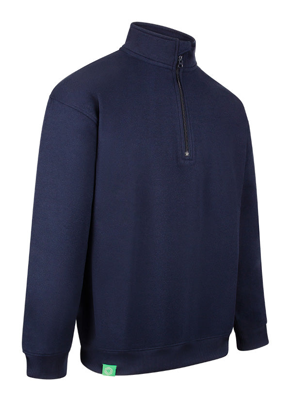 Envirowear Beeswift Envirowear Recyclable Quarter Zip Sweatshirt Ewcqz - Navy Blue - Customisable Sweatshirts