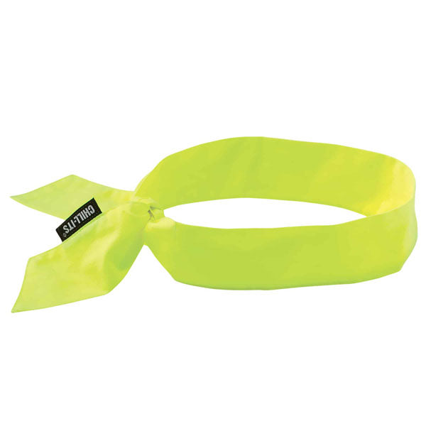 Ergodyne Evaporative Cooling Bandana - Yellow - Customisable Head Protection