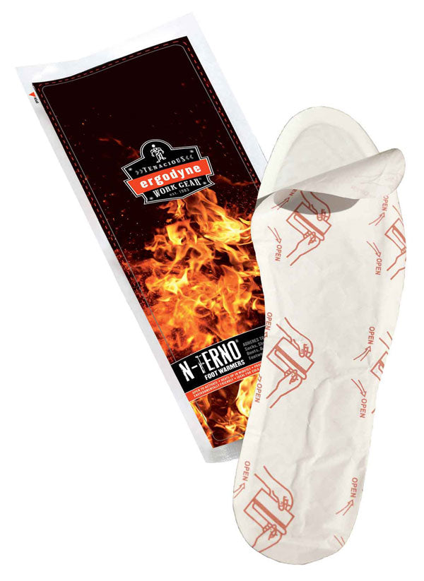Ergodyne N Ferno Full Foot Warming Packs Ey6995 - White L XL - Customisable Miscellaneous