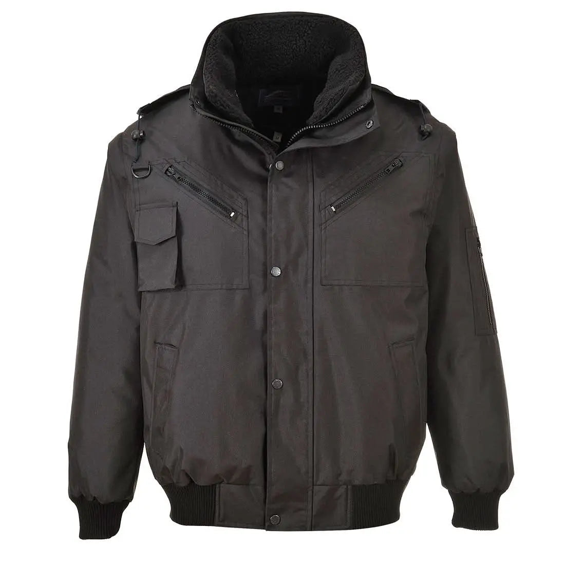 3 In 1 Bomber Jacket F465 - Black - Customisable Multi-Way Jackets