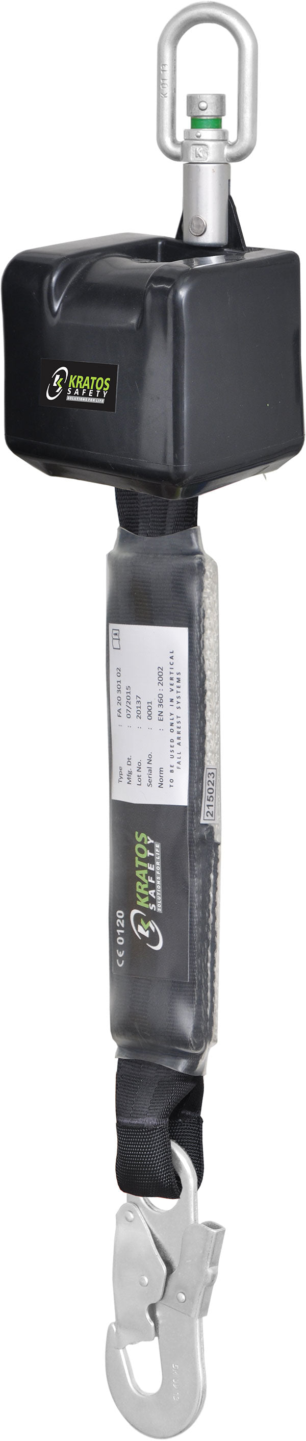 Kratos Meter Fall Arrest Block Hsfa20301 - Black 2.5M - Customisable Lanyards