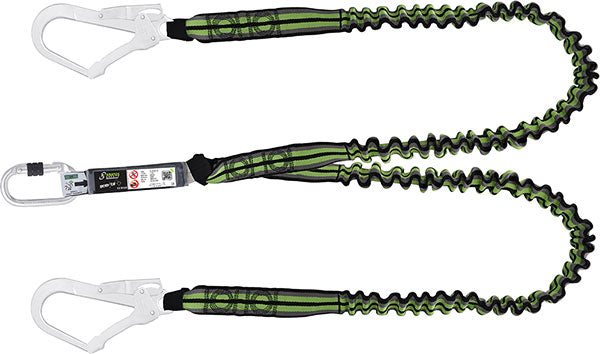 Kratos Mtr Lanyard Shock Absorber Hsfa3080015 - Black Green 1.5M - Customisable Lanyards
