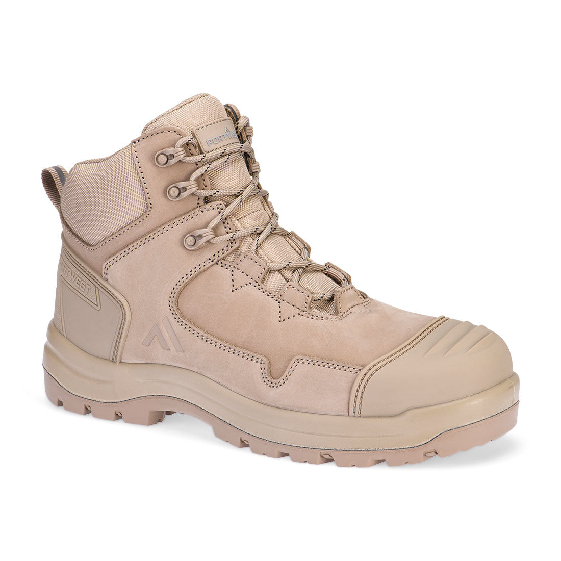 Composite Nubuck Leather Mid Boot S3 S Hro Sr Fo Sc Lg - FD04 - Stone - Customisable Boots