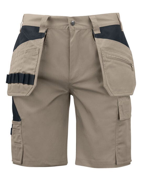 ProJob Workwear ProJob Prio Trade Holster Shorts - PJ645535 - Khaki - Customisable Mens Shorts