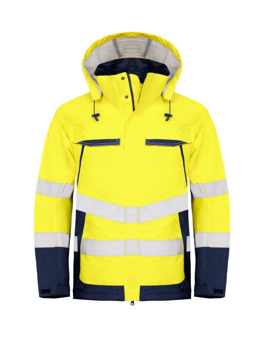 ProJob Workwear ProJob Prio 6440 Class 3 Functional Jkt - PJ646440 - Yellow Navy - Customisable Hi Vis Workwear