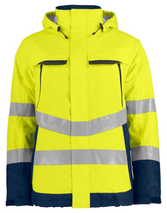 ProJob Workwear ProJob Prio 6441 Padded Class 3 Jacket - PJ646441 - Yellow Navy - Customisable MENS OUTER JACKETS