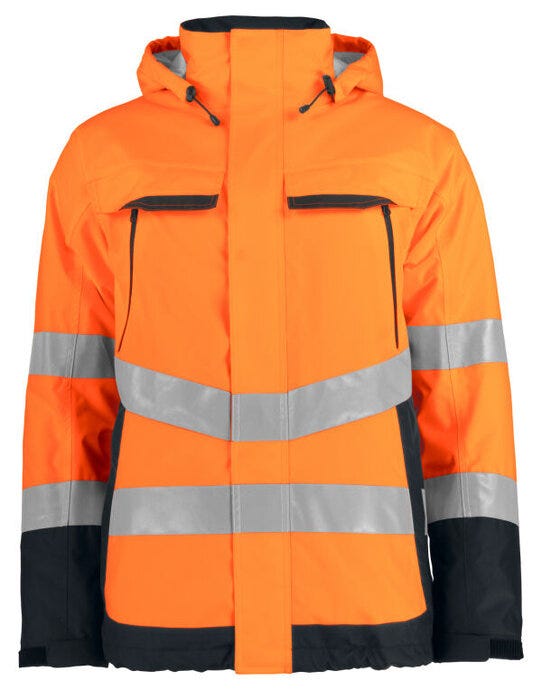 ProJob Workwear ProJob Prio 6441 Padded Class 3 Jacket - PJ646441 - Orange Black - Customisable MENS OUTER JACKETS