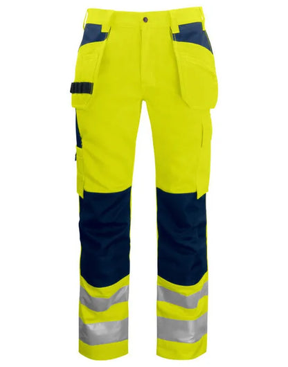 Pro-Job - Prio 6531 EN 1S0 20471 Waistpants Class 2 - Yellow Navy - Customisable TROUSERS &amp; JOGPANTS