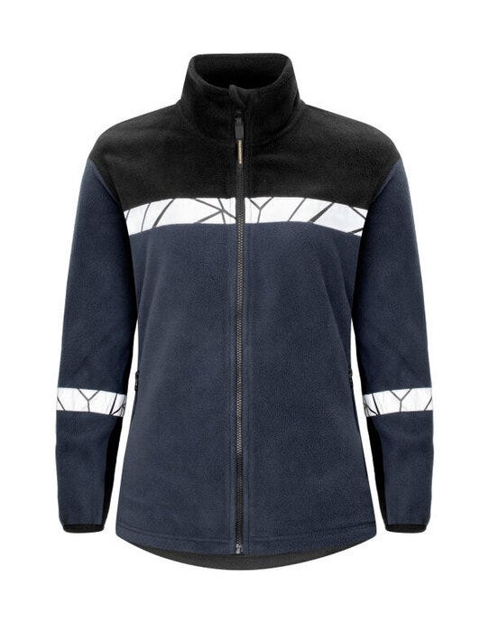 ProJob Workwear ProJob Progression 7301 Ladies FZ Fleece - PJ647301 - Navy Black - Customisable Ladies Fleeces