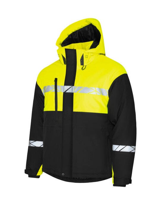 ProJob Workwear ProJob Progression 7413 Padded Softshell - PJ647413 - Black Yellow - Customisable MENS OUTER JACKETS
