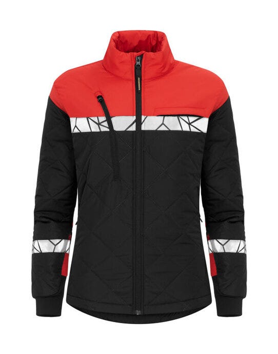 ProJob Workwear ProJob Progression 7421 Ladies LW Jacket - PJ647421 - Black Red - Customisable Ladies Jackets