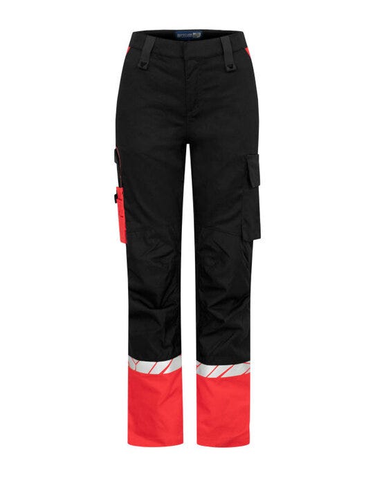 ProJob Workwear ProJob Progression 7512 Ladies Workpant - PJ647512 - Black Red - Customisable Ladies Trousers And Jog Pants