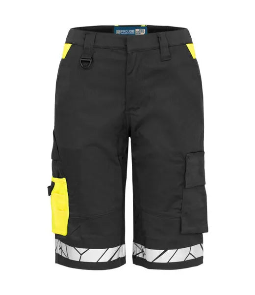 Progression 7514 Ladies Work Shorts - PJ647514 - Black Yellow - Customisable Shorts