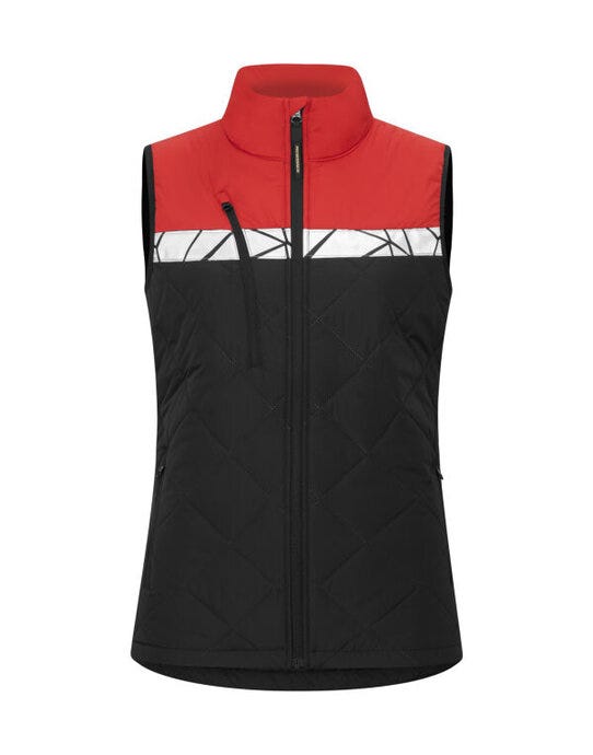 ProJob Workwear ProJob Progression 7701 Ladies Vest - PJ647701 - Black Red - Customisable Ladies Jackets