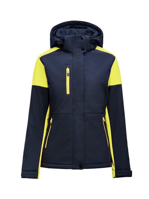 Ladies Padded Softshell - PP2261072 - Navy Neon Yellow - Customisable Jacket