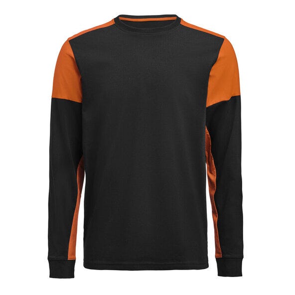 Printer Prime Long Sleeve T-Shirt - PP2264036 - Black Orange - Customisable MENS LONG SLEEVE T-SHIRTS