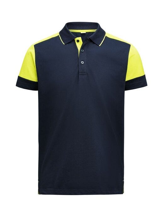 Polo - PP2265024 - Navy Neon Yellow - Customisable Polo Shirts