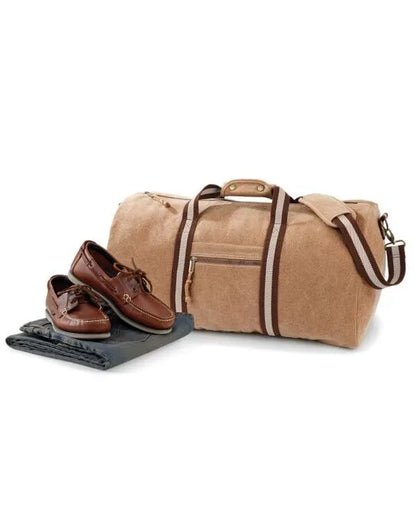 Quadra Desert Canvas Holdall qd613 - - Customisable Bags