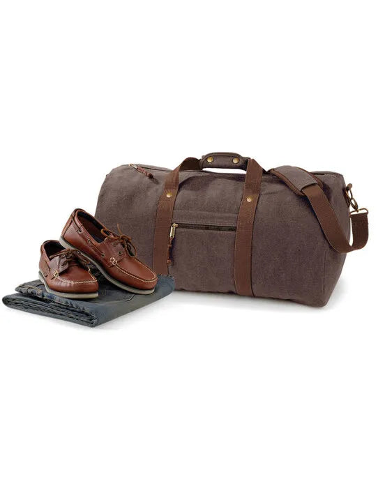 Quadra Desert Canvas Holdall qd613 - - Customisable Bags